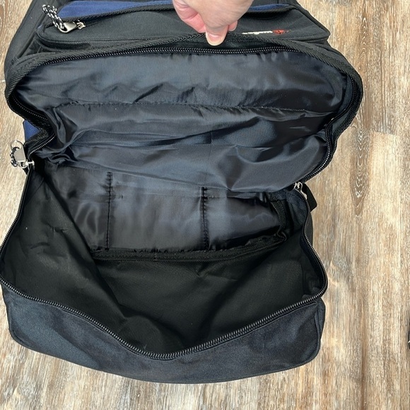 L’egent School Work Backpack Blue Black Multi Compartment Padded Back Straps - Picture 6 of 16